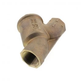 Watts 0124003 Y-Strainer 1" NPT Lead-Free Brass W/Tapped Cap LF777S