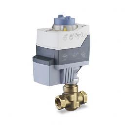 Siemens Building Technology 365-02012 3/4" 2-Way N/C Brass Electro-Mechanical Actuator Valve Assembly 6.3Cv FXF