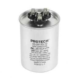 Rheem-Ruud 43-25133-12 Dual Round Capacitor 35/5 MFD 440V