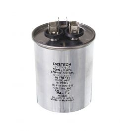 Rheem-Ruud 43-25133-25 Dual Round Capacitor 50/5 MFD 370V UPC Code: 662766278057