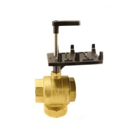 Siemens 599-10369 1 1/2" 3-Way Ball Valve 63Cv NPT
