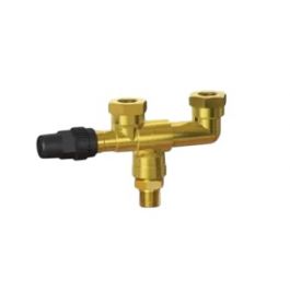 Henry Technologies 8021TH 3-Way Dual Shutoff Valve 1/2" FPT Steel Brass