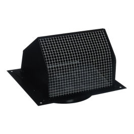 Broan-NuTone 843BL 6" Black Round Duct Wall Cap