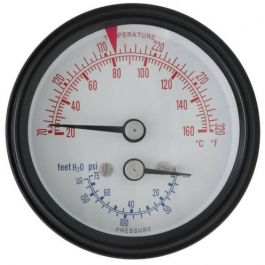 Velocity Boiler Works (Crown) 950039 Temperature Pressure Gauge