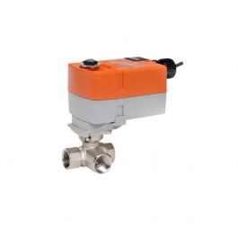 Belimo B318+TFRB24-SR 3/4" 3-Way S/R Characterized Control Valve Actuator 22 lb-In 7.4Cv 24V 2-10 VDC
