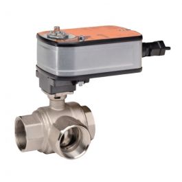 Belimo B323+LF24-S 1" 3-Way On/Off Spring Return Valve Actuator W/Auxiliary Switch 10Cv 24V