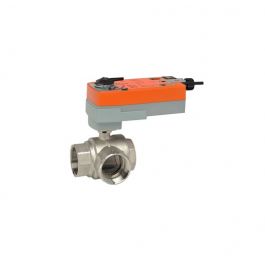 Belimo B347+AFRB24-SR 2" 3-Way S/R Characterized Control Valve 180 lb-In 29Cv 24V