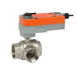 Belimo B349+AFRX24-MFT-S 2" 3-Way SS Valve S/R Proportional W/Auxiliary Switch 24V 46Cv