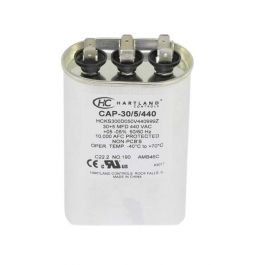 Hartland Controls CAP-30/5/440 Oval Run Capacitor 30/5 MFD 370-440V
