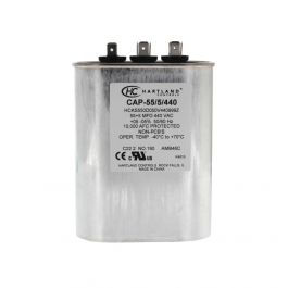 Hartland Controls CAP-55/5/440 Oval Run Capacitor 55/5 MFD 370/440V