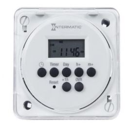 Intermatic FM1D20E-LV 1-Channel Timer Flush Mount 24H/7 Day W/20 Programs
