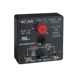ICM Controls ICM102B Delay on Make Timer .03-10 Minutes Adjustable Replaces TMR00157/99P41/B11-834