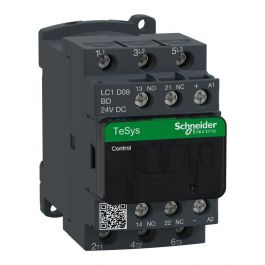 Schneider Electric (Square D) LC1D09BD 3-Pole Contactor 9A 24 VDC Coil 600 VAC DIN Rail Mount