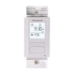 Honeywell Residential RPLS740B1008 3-Wire 7-Day Solar Programmable Light Switch Timer 120V