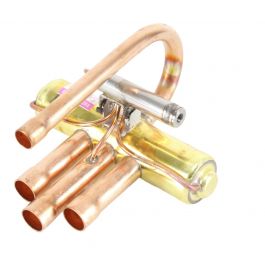 Sanhua International SHF(L)-7H-34U 4-Way Reversing Valve 3/8" Tube, ESC 1/2"