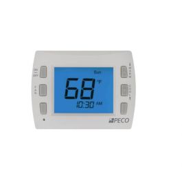 Peco Controls T8168-1 2H/2C Digital Thermostat Set Back 3-Speed Fan On/Off 0-10 VDC