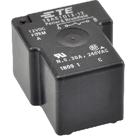 TE Connectivity T9AS1D12-24 SPST Power Relay 30A 24 VDC