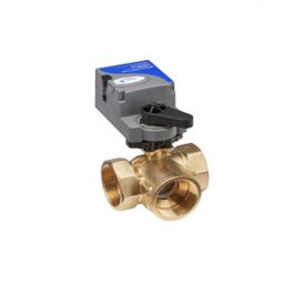 Johnson Controls VG1841AF+9A4AGA 1/2" 3-Way Ball Valve Floating NSR 2.9Cv 24 VDC