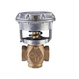 Johnson Controls VG7441RT+3008D 2-Way N/C Globe Valve Bronze 1-1/2" NPT 28.9Cv 4-8 PSI