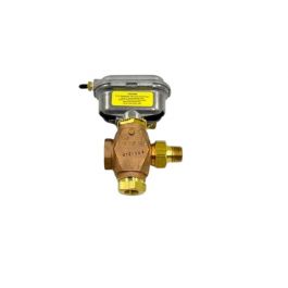 Johnson Controls VG7551ES+3801B 1/2" Union Angle Valve N/O 1.8Cv 3-6 PSI Brass