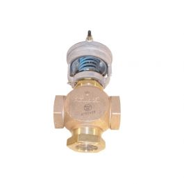 Johnson Controls VG7842ET+3008B 3-Way Mixing Pneumatic Valve Actuator 1/23" NPT 3-6 PSI Brass 1.8Cv