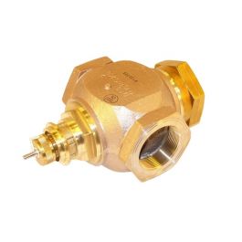 Johnson Controls VG7842ST+3008E 2" 3-Way Mixing Valve 46.2Cv 9-13 PSI Bronze
