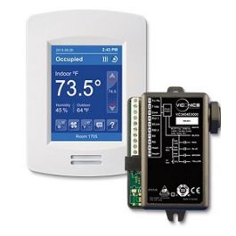 Schneider Electric (Viconics) VTR8350A5000B Line Voltage Room Controller FCU BACnet Humidity Sensor White