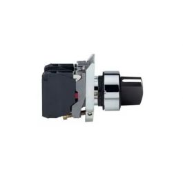 Schneider Electric (Square D) XB4BD33 3-Position Black Voltage Selector Switch