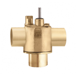 Caleffi Z300432 3-Way Diverting Valve Body 1/2" Sweat 2.5Cv 50 PSI
